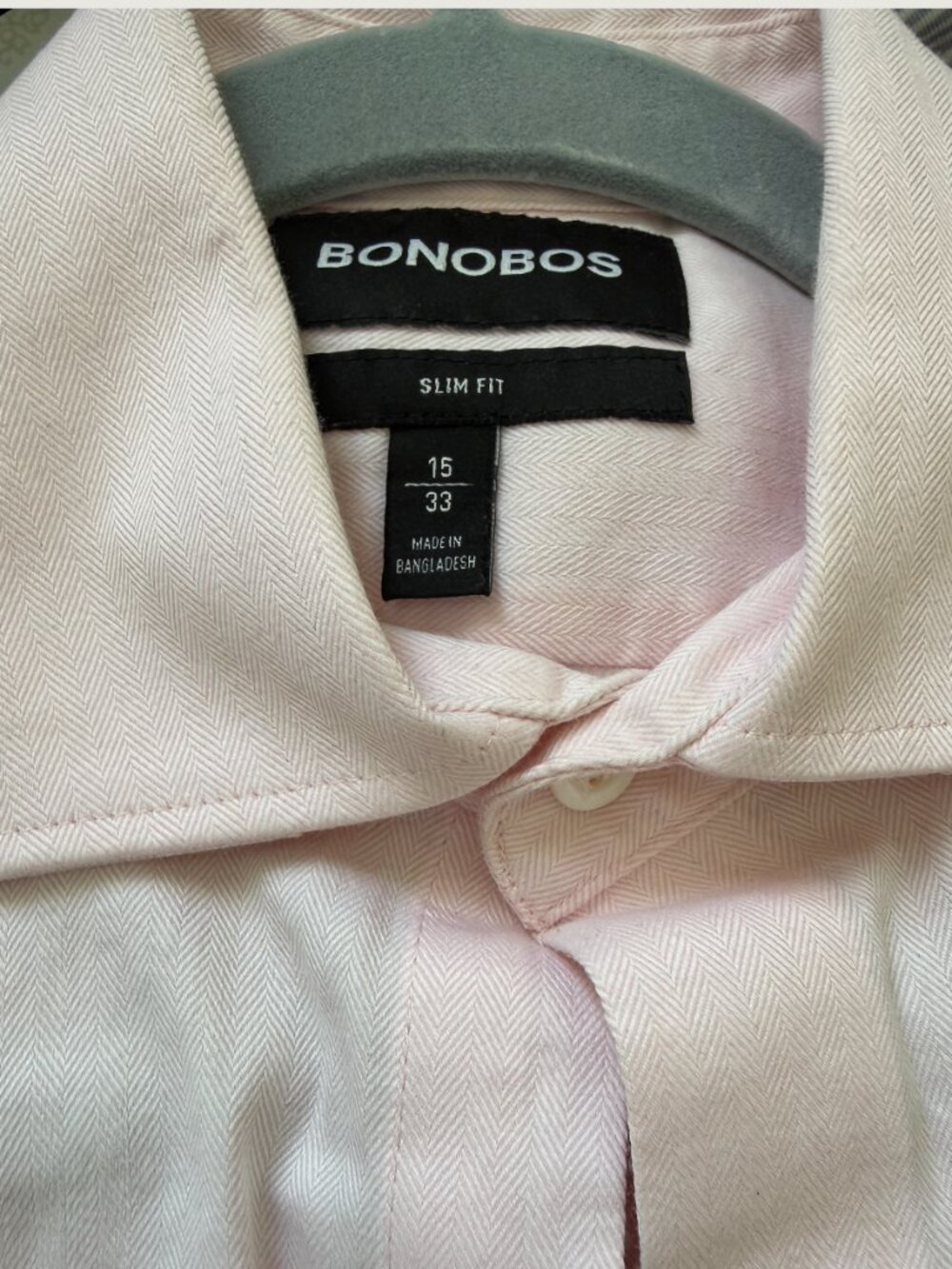 Bonobos Slim Fit Light Pink Dress Shirt – 15/33